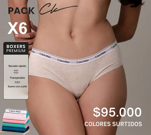 6 Boxers Tela Premium CK En promoción LIMITADA