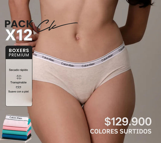 12 Boxers Tela Premium CK En promoción LIIMITADA